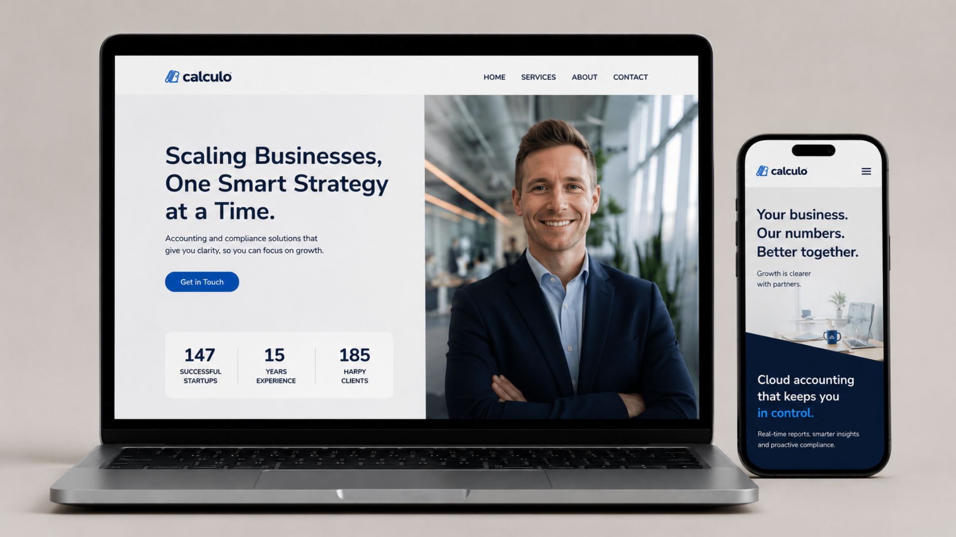 Calculo website design