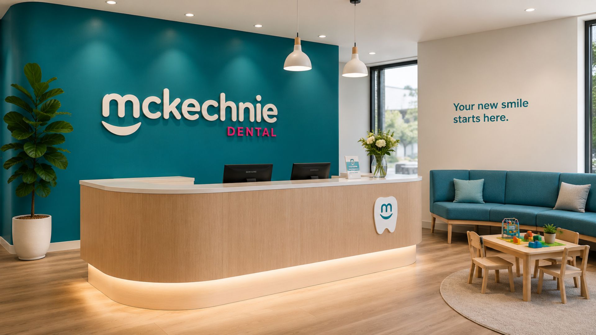 McKechnie Dental reception signage